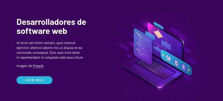 Desarrolladores de software web Creador de sitios web HTML