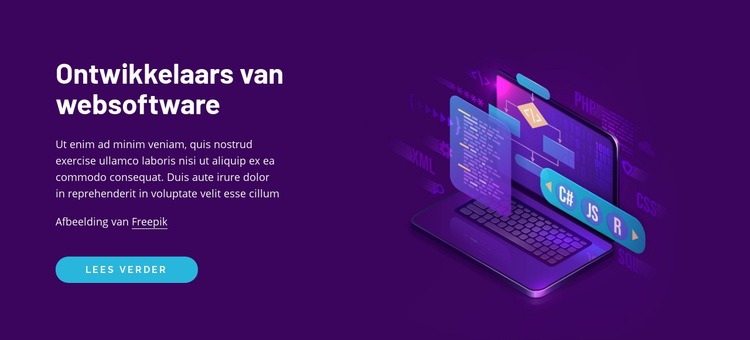 Websoftware-ontwikkelaars Bestemmingspagina