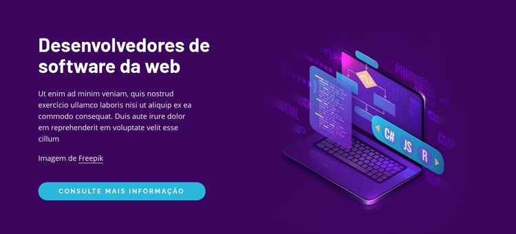 Desenvolvedores de software da web Construtor de sites HTML