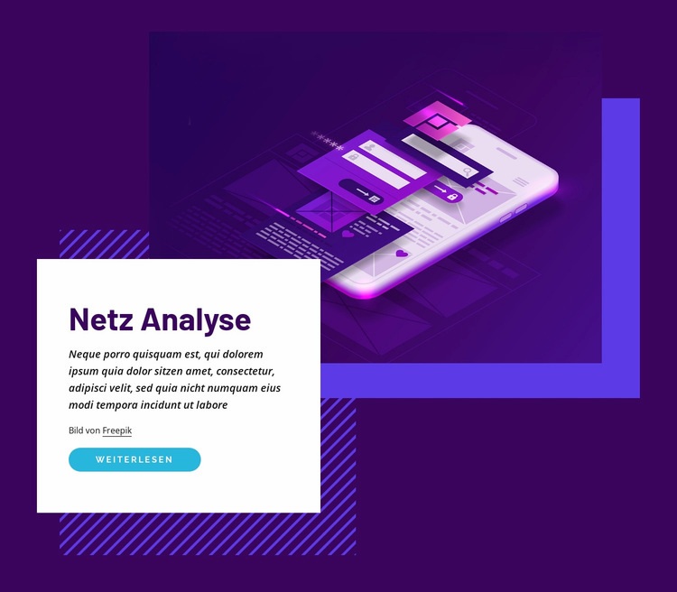 Netz Analyse HTML Website Builder