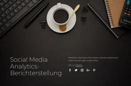 Social Media Analytics-Berichterstattung - Schlichtes Design