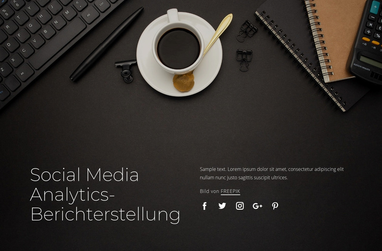 Social Media Analytics-Berichterstattung WordPress-Theme