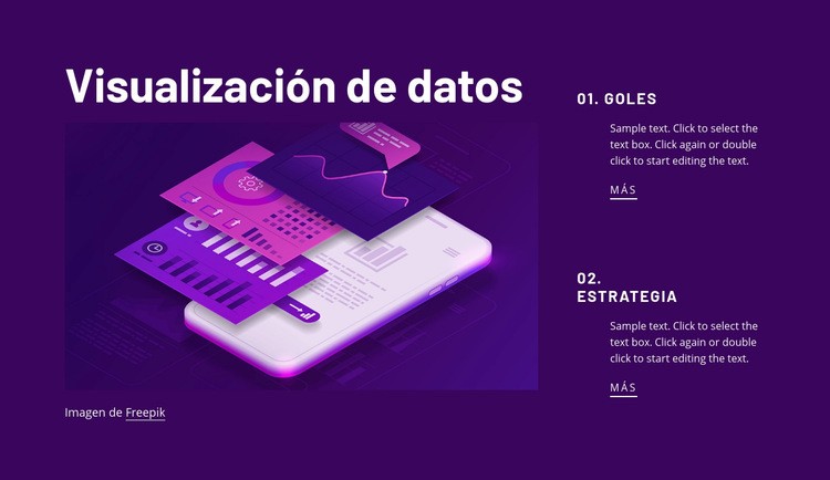 Visualización de datos Creador de sitios web HTML