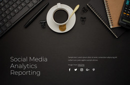 HTML Design For Social Media Analytics Reporting