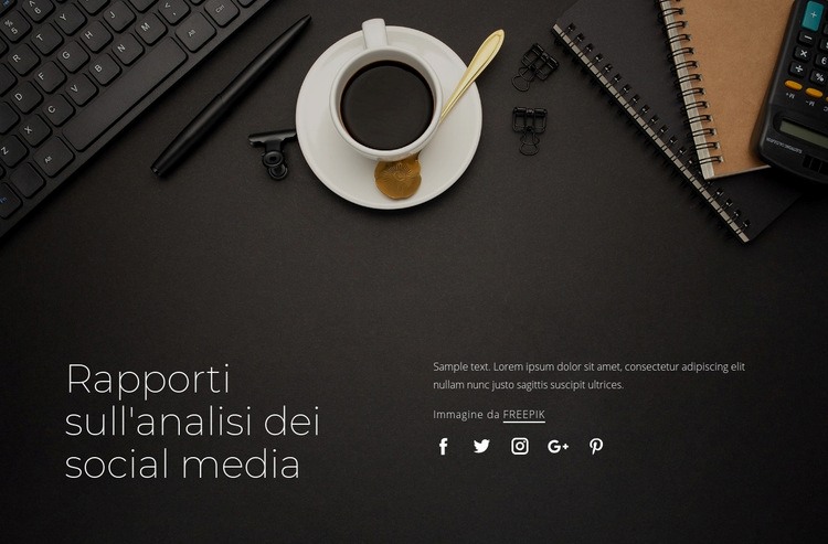 Reportistica di analisi dei social media Progettazione di siti web