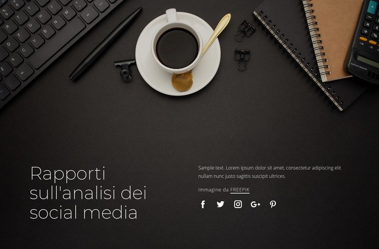 Reportistica di analisi dei social media Modello