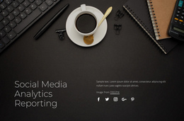 Social Media Analytics Reporting One Page Template
