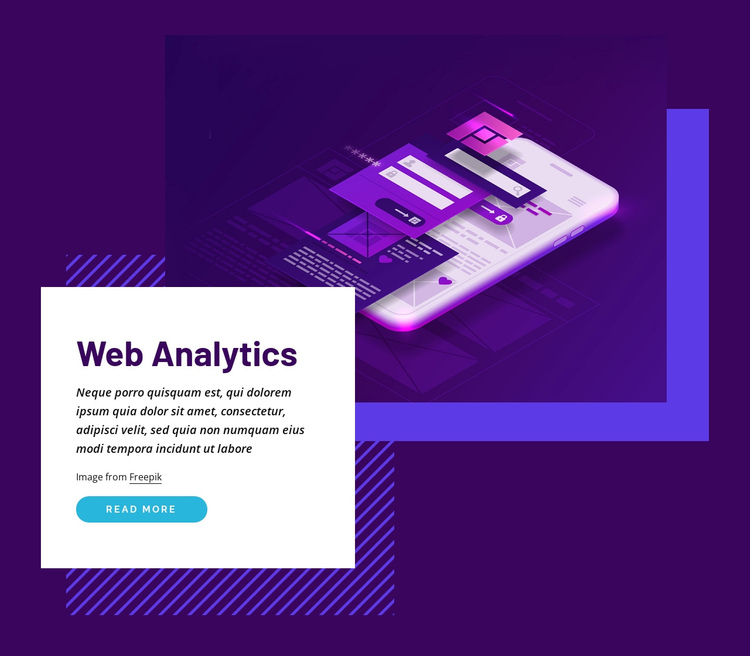Web analytics One Page Template