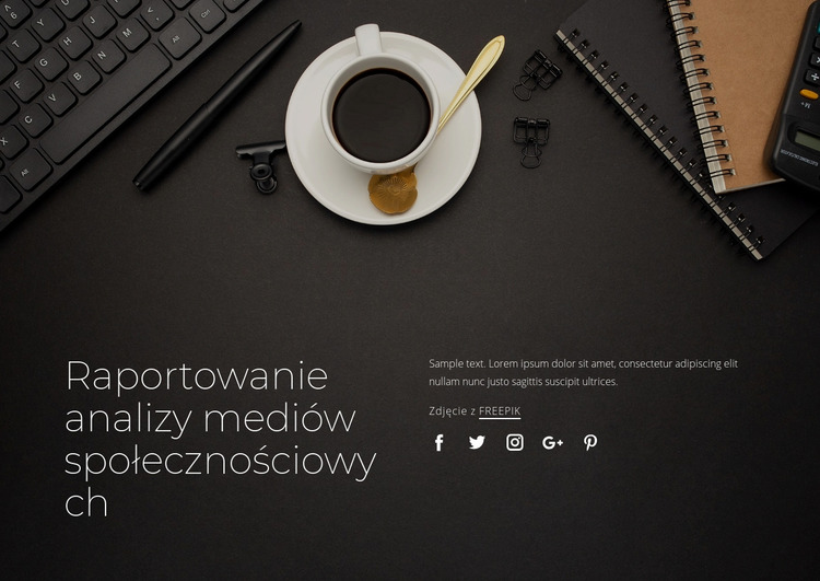 Raportowanie analityki mediów społecznościowych Szablon Joomla