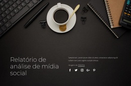 Relatórios De Análise De Mídia Social - HTML Builder Online