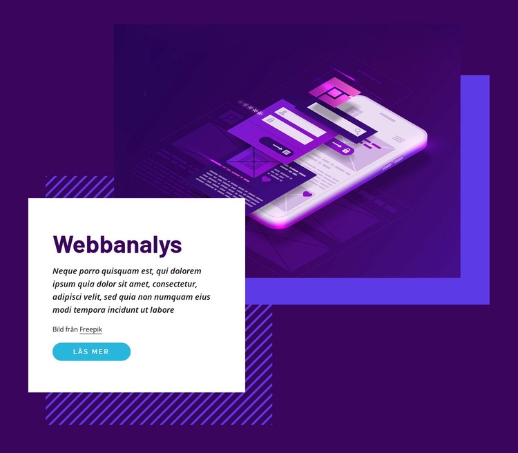 Webbanalys Webbplats mall