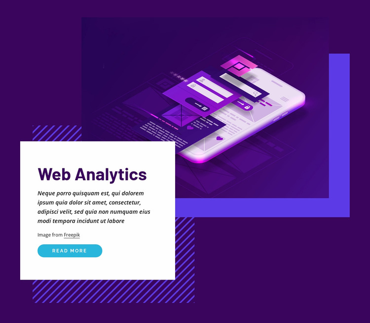 Web analytics Website Mockup