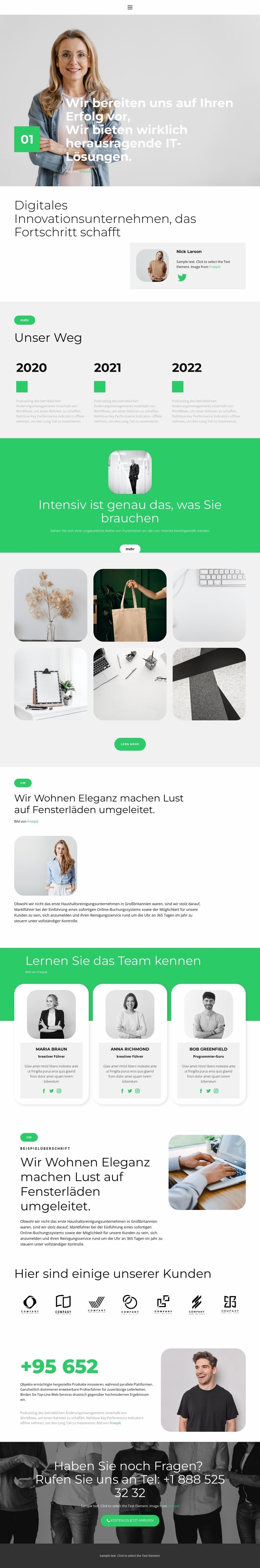 Finanzdienstleistungen inkl Landing Page