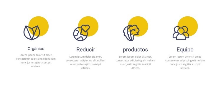 Productos orgánicos Plantillas de creación de sitios web