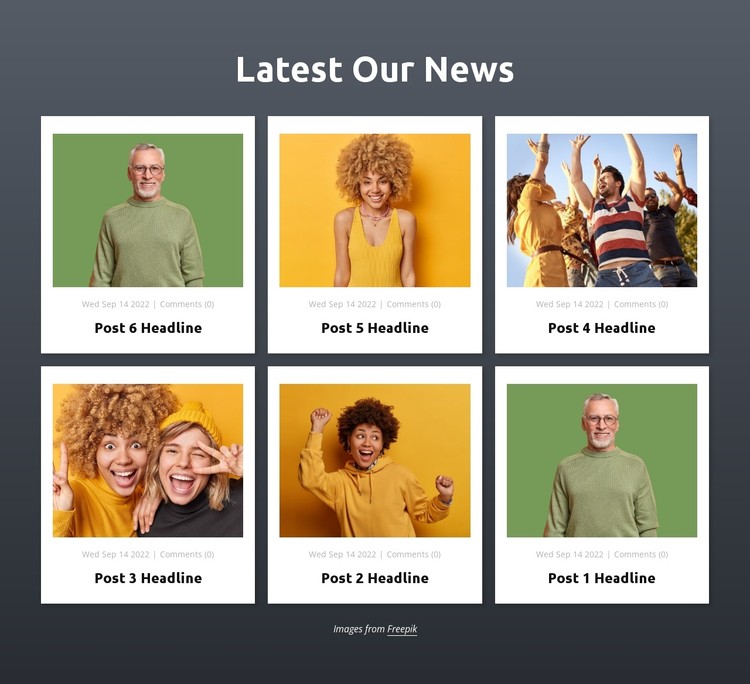 Latest our news CSS Template