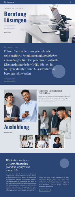 Aus- Und Weiterbildung - Kostenlose Website-Vorlage