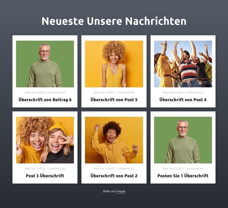 Neueste unsere Nachrichten HTML Website Builder