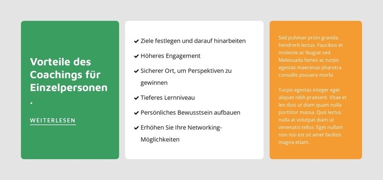 Coaching für Einzelpersonen HTML5-Vorlage