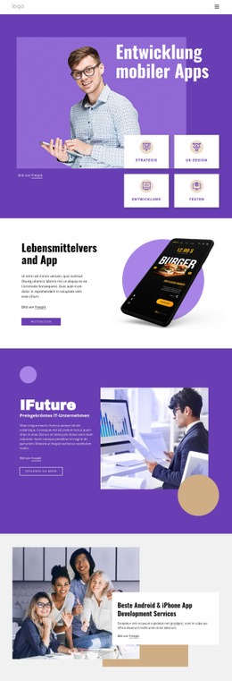 Qualitäts-App-Entwicklung - Responsives Website-Design