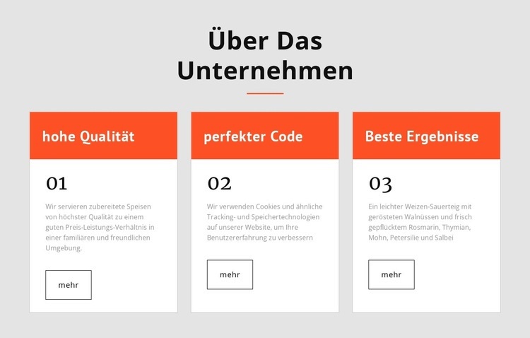 3 Zellen mit Gruppen Website design