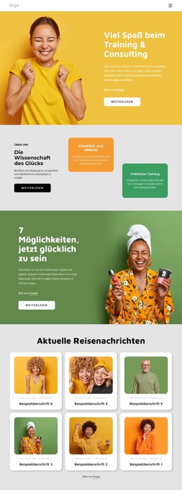 Glücksberatung – Fertiges Website-Design