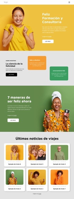 Consultoría De Felicidad - HTML5 Website Builder