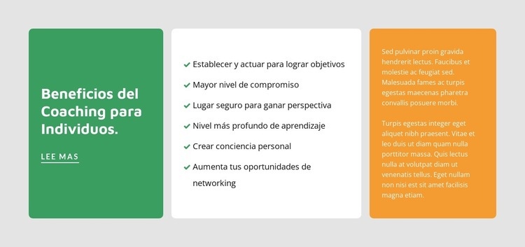 Coaching para particulares Diseño de páginas web