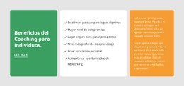 Columna De Plantilla De Cuadrícula CSS Para Coaching Para Particulares