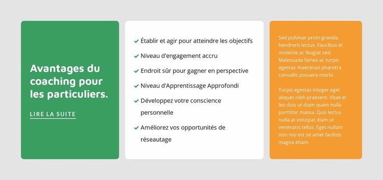 Coaching pour les particuliers Conception de site Web