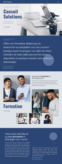 Formation Et Développement Professionnel - Modèle De Site Web Gratuit