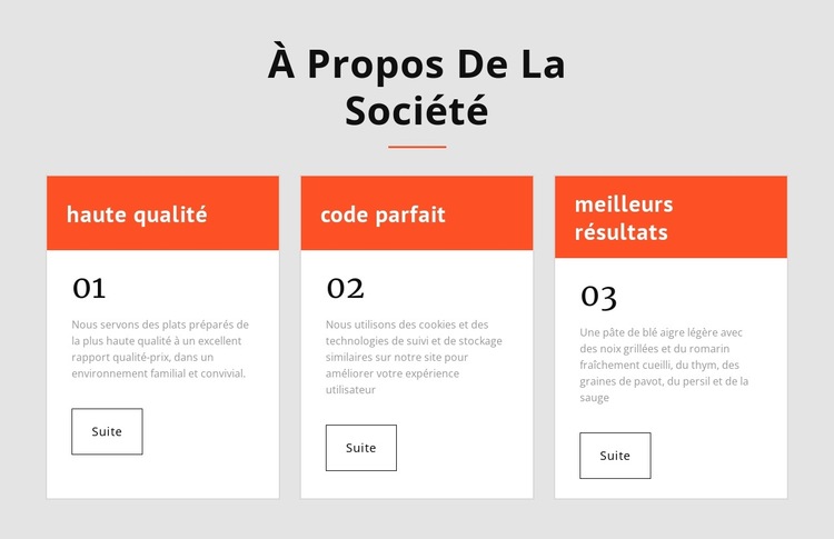 3 cellules avec groupes Modèle de site Web