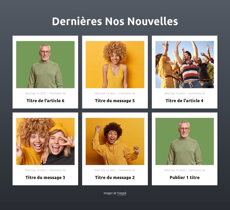 Dernières nos nouvelles Thème WordPress