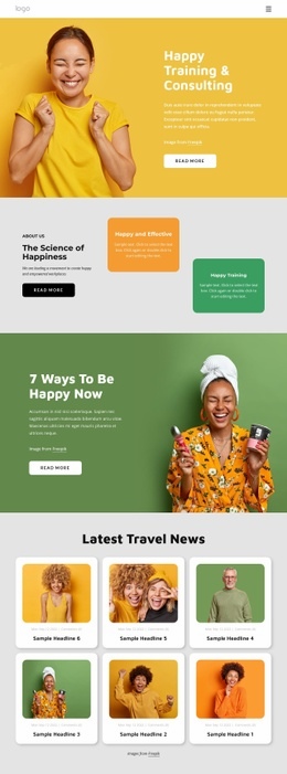 Happiness consulting - Html Code Example by Nicepage