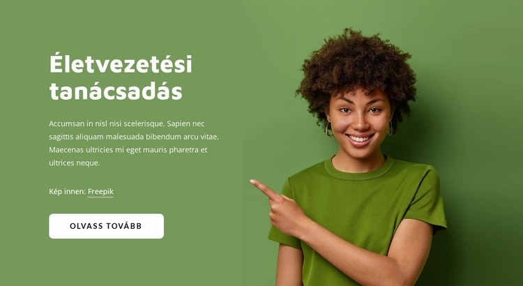 Online életvezetési tanácsadás HTML Sablon