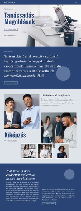 Képzés És Szakmai Fejlődés - Webhelysablonok