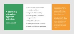 Coaching Magánszemélyeknek - Webhelysablonok