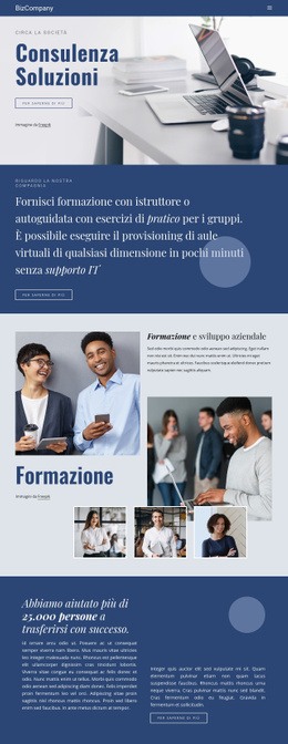 Formazione E Sviluppo Professionale - Modelli Di Siti Web