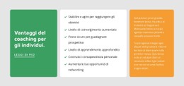 Colonna Del Modello Di Griglia CSS Per Coaching Per Gli Individui