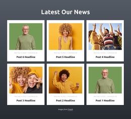 Latest Our News Bootstrap Templates