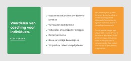 CSS-Rastersjabloonkolom Voor Coaching Voor Individuen