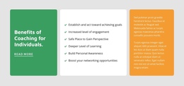 Coaching For Individuals - Simple One Page Template