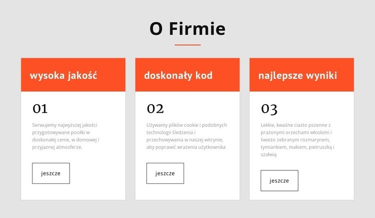 3 komórki z grupami Projekt strony internetowej