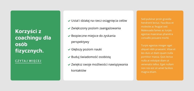 Coaching dla osób indywidualnych Szablon HTML5