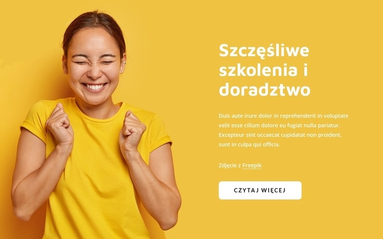 Żywy szczęśliwy coaching Szablon