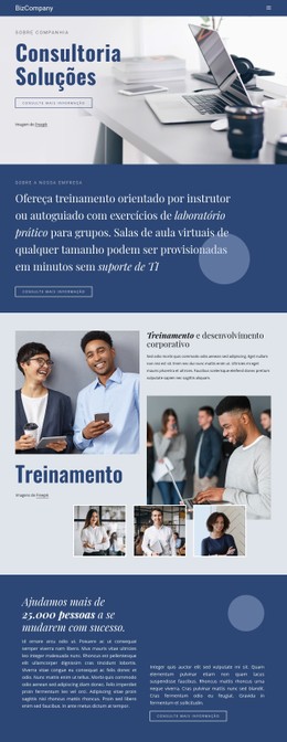 Treinamento E Desenvolvimento Profissional Modelo CSS Simples