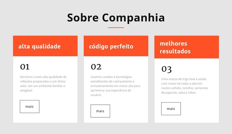 3 células com grupos Template CSS