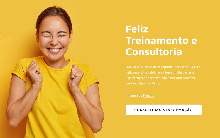 Coaching feliz ao vivo Modelo HTML