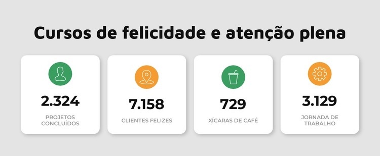 Cursos de felicidade Modelo de uma página