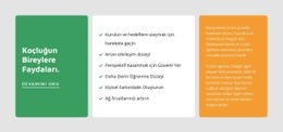Bireysel Koçluk - Web Sitesi Şablonları