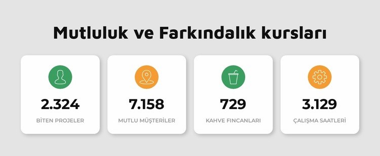 mutluluk kursları Bir Sayfa Şablonu